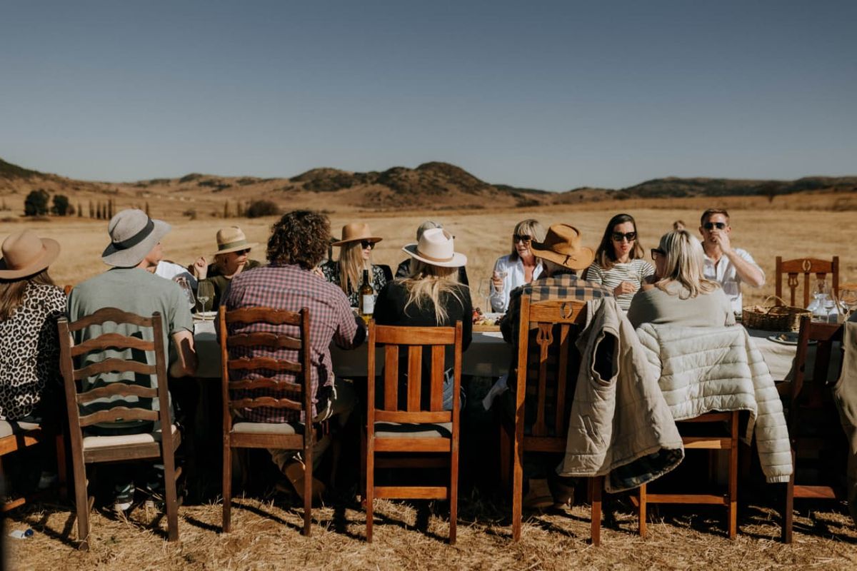 Corporate year-end function dinner The Stone Cellar farm venue